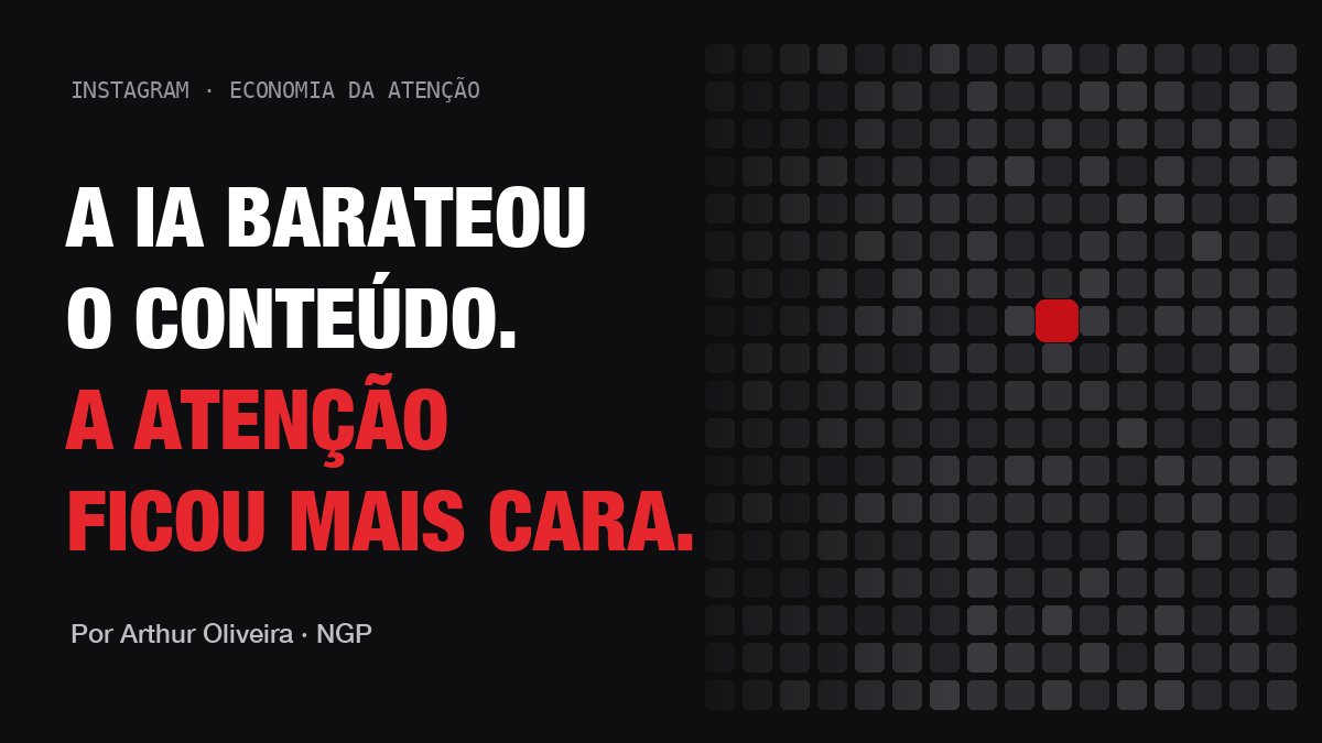 Instagram parou de entregar? A IA barateou o conteúdo e deixou a atenção mais cara